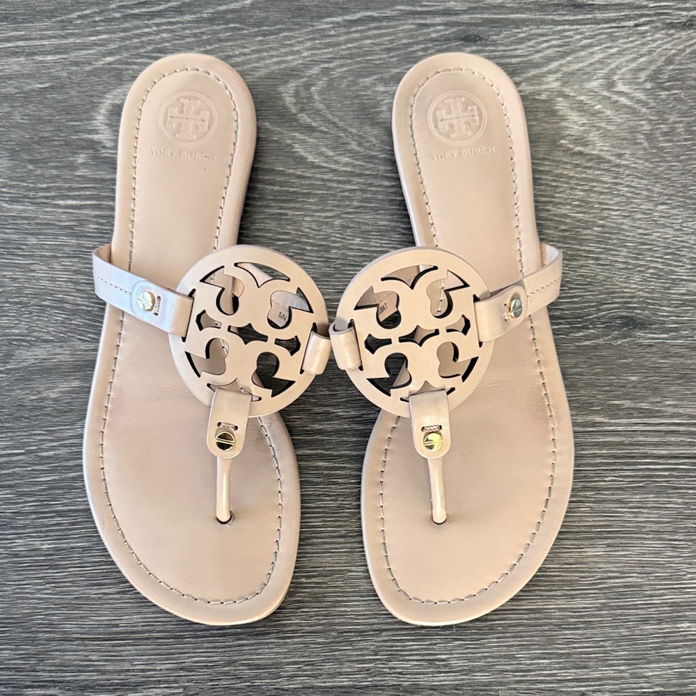 Tory Burch Miller Sandals (Light Sand / Size: 8.5) - Picture 3 of 6